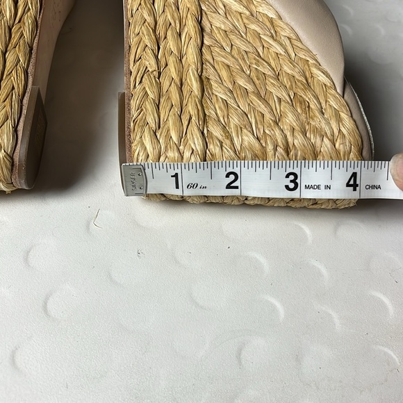 André Assous Opal Tan Leather Slip-On Strappy Wedge Sandals- US 11 / EU 41 - Picture 7 of 8